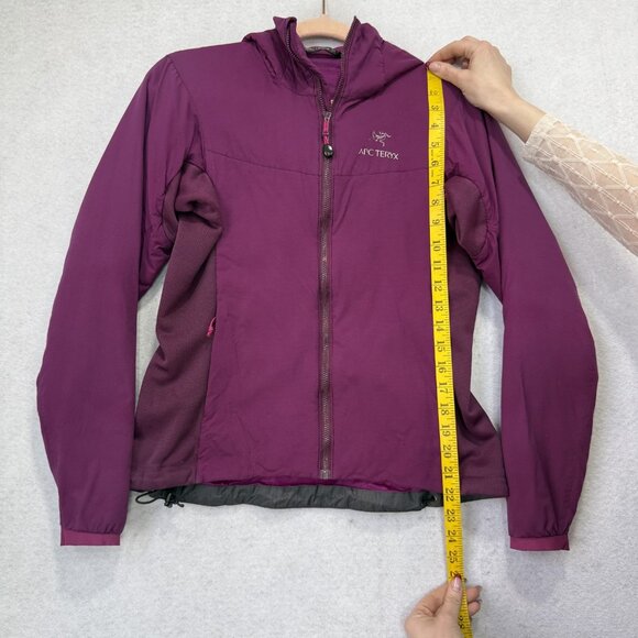 Arc'teryx Jacket Womens Small Purple Hooded Insulated Full Zip Fleece Hiking - Picture 4 of 15